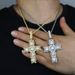 Men's Jewelry Large Cross Pendant Inlaid With Zircon Full Diamond Punk Style_ipsvogv.com