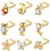 European and American new hot push L rod Beetle AAA zircon nose stud nose ring ear studs piercing jewelry manufacturer in stock hair_ipsvogv.com