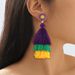 Personality trend carnival tassel earrings fashionable and versatile ladies daily carnival wear earrings_ipsvogv.com