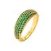 New Fashionable Simple Copper Plated True Gold Micro Inlaid Zircon Geometric Opening Ring For Women_ipsvogv.com