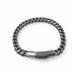 Minimalist Hip-Hop Men's Trend Stainless Round Polished Bracelet Titanium Steel Denim Blackened Reversible Chain_ipsvogv.com