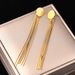 Fashionable Temperament, High-end Sense, Tassel Long Stainless Steel Geometric Earrings, Women's Non Fading Ear_ipsvogv.com