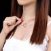 Women’s Jewelry Set Fashion fashion heart shaped earrings and necklace jewelry set zircon micro inlaid real gold plated_ipsvogv.com
