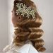 Handmade Hair Comb Headdress Bride Wedding Veil Accessories Alloy Leaf Pearl Flower Insert Comb_ipsvogv.com