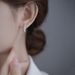 999 Sterling Silver Small Daisy Flower Earrings Women Summer Small Fresh Plain Hoop Earrings_ipsvogv.com