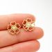 French retro stainless steel flower earrings for women elegant niche temperament simple style small fresh ear jewelry_ipsvogv.com