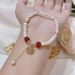 Fu Brand Natural Pearl Bracelet Female Small Group Luxury Ins Cool Wind Hand String Hotan Jade Agate Handwear_ipsvogv.com