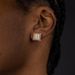 Unisex hot selling hip hop zircon thread earrings men and women three dimensional square full diamond gold plated earrings earrings_ipsvogv.com