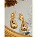 French Style Real Gold High Color Retention Brass Simple Luxury Versatile Water Drop Tassel Women's Earrings_ipsvogv.com
