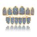 Hip Hop Jewelry Blue Zircon Micro Inlaid Zircon Gold Braces Hip Hop Halloween Costume Personalized Braces_ipsvogv.com