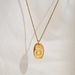 Spot INS Real Gold Electroplated Titanium Steel Fashionable Retro Baroque Conch Pearl Necklace_ipsvogv.com