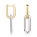 Niche design two color chain clause creative girls light luxury high end temperament ins style earrings jewelry_ipsvogv.com
