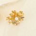 3D Flower Pearl Earrings Gold Exaggerated Jewelry High-end Women's Accessories_ipsvogv.com