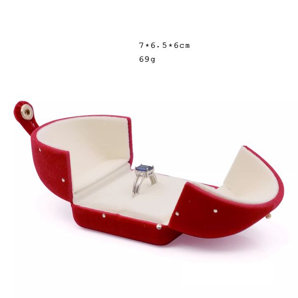 Double Opening Red Velvet Starry Sky Proposal Ring Box Earring Box Necklace Box Wedding Three Gold Box Pearl Gift Empty Box_ipsvogv.com