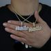 Men's Hip Hop Jewelry Hustle Zircon Pendant Necklace With Twist Chain, Silver & Gold Options, 24 Inches Fashion Trend Men's Necklace_ipsvogv.com