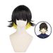 Yihair Blue Prison Fenglehui COS Short Hair Wig Reverse Curly Double Color Modeling Wig_ipsvogv.com