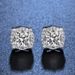 S Silver Mosang Stone Hairui Square Bag Earrings, New Light Luxury and High end Earrings_ipsvogv.com
