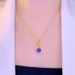 Internet Celebrity Micro Inlaid Purple Water Droplet Pendant Necklace For Women, Fashionable And Versatile, Light Luxury_ipsvogv.com