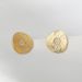 Silver gold lotus leaf spacer arc brushed wood grain flower stud earrings electroplated gold plated Korean style INS style female niche all-match_ipsvogv.com