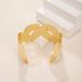 Gold Plated Hammered Texture Heavy Craft Non-Fading Simple Irregular C-Shaped Open Bracelet_ipsvogv.com