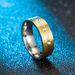 Jewelry Titanium Steel Couple Double Color Gold Frosted Diamond Female Wedding Pair Ring_ipsvogv.com