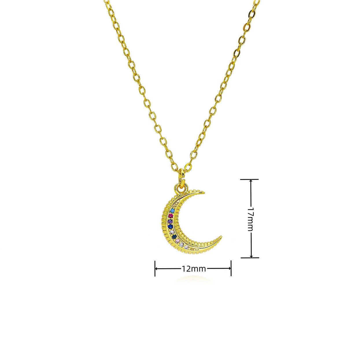Exquisite Golden Crescent Necklace Opal Necklace Star Moon Necklace Ladies Bohemian_ipsvogv.com
