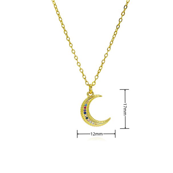 Exquisite Golden Crescent Necklace Opal Necklace Star Moon Necklace Ladies Bohemian_ipsvogv.com