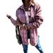 Women's Clothing plaid shirt autumn and winter new loose mid length woolen coat_ipsvogv.com