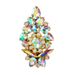 All-match Retro Geometric Gem Colorful ring Women's Hot Selling Exaggerated Oval Opening ring for Children ring_ipsvogv.com