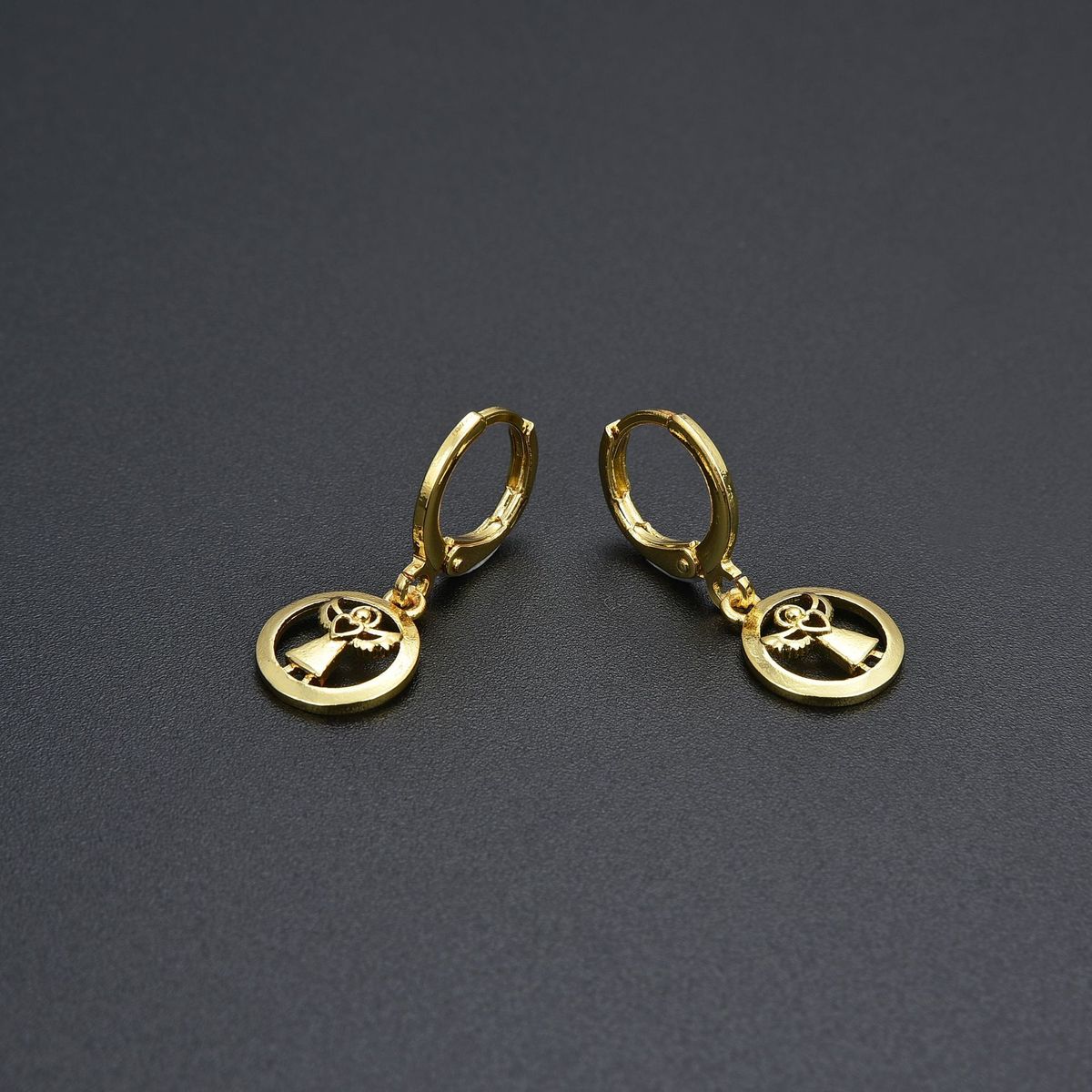 Women’s Jewelry Set Fashion Popular Little Angel Hollow Earrings Earrings Female Earrings Small Fresh Temperament Ear Buckles Gold And Silver_ipsvogv.com