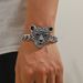 Unique Bold Diamond-Studded Leopard Bracelet For Men Creative Punk Hip-Hop Rock Thick Chain Jewelry_ipsvogv.com