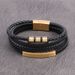 Bracelet 1PC Explosion Stainless Steel Leather Cord Bracelet Men's Multi-Layer Simple Braided Leather_ipsvogv.com