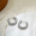 Unisex Copper Plated Micro Inlaid Zirconium Earrings Real Gold Circle Ear Buckles Retro Light Luxury Commuter Earrings_ipsvogv.com
