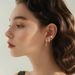 Women’s Jewelry Set Fashion Real Gold Brass Electroplating Temperament Simple Personality Six Pointed Star Inlaid Zircon Earrings Three Piece Set_ipsvogv.com