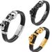 Fashion Men's Skull Dark Punk Style Handmade Woven Leather Bracelet Jewelry_ipsvogv.com