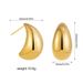 Women’s Jewelry Set Fashion Bean Drop Earrings Double Row Of Water Droplets, Wide Arc C Shaped Copper Crossing, Hollow, Simple And Versatile Earrings_ipsvogv.com