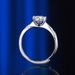 252 Sterling Silver S Moissanite One Carat Diamond Women's Classic Fashion Six Claw Wedding Proposal Adjustable Ring_ipsvogv.com