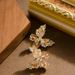 Korean Version Sweet And Exquisite Small Fresh Zircon Inlaid Sparkling Butterfly Earrings, Female Niche Design, High-end_ipsvogv.com