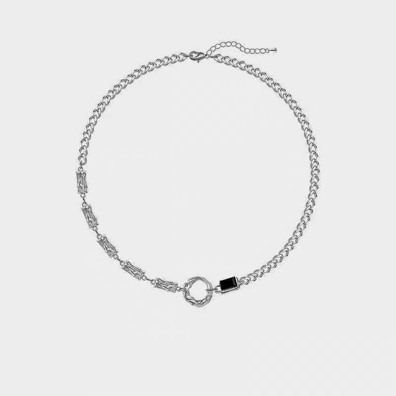 Jewelry titanium steel necklace accessories men's versatile high end hip hop new stainless steel men's necklace_ipsvogv.com