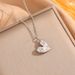 Colorful Zircon Love Titanium Steel Non Fading Necklace For Women's Light Luxury Small Group Commuting Collarbone Chain,_ipsvogv.com