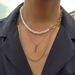 Pearl Necklace Boys' High Sense Versatile Hip-hop Niche Stacking Wearing Collarbone Chain Simple Men's Cross-border Jewelry_ipsvogv.com