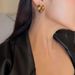 Women's Jewelry Winding Heart Earrings Light Luxury High End Design Diamond Heart Shaped Earrings Fashionable Temperament Earrings_ipsvogv.com