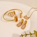 Retro Simple Geometric Zircon Ring Fashion Niche Design Creative French Pink Zircon Set_ipsvogv.com