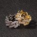 New Micro Inlaid Zircon Men's 2-row Diamond Electroplated Genuine Gold Hip-hop Cuban Ring Jewelry_ipsvogv.com