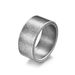 Men's Jewelry 10mm Wide Simple Flat Inside And Outside Matte Brushed Titanium Steel Ring Retro Silver Men's Trendy Hip Hop Ring Bracelet_ipsvogv.com