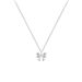 S999 Full Silver Runaway Prcess Zircon Bow Necklace For Female Niche, Light Luxury, Sweet Girl, Heart Lockg Bone_ipsvogv.com