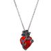 ins love rose necklace Gothic dark winding flower heart shaped clavicle chain Valentine's Day_ipsvogv.com