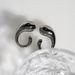 Real Gold Electroplated Titanium Steel Fine Polished Teardrop Fashionable Hollow Comma Earrings_ipsvogv.com