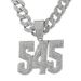 Personalized 545 Digital Pendant Full Of Diamonds, Fashionable And Minimalist Cuban Necklace Jewelry On The Street_ipsvogv.com