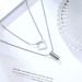 Women's Jewelry Set Fashion Geometric Cross Chain Hip Hop Titanium Steel Necklace Female Necklace Double Layer Silver Jewelry_ipsvogv.com